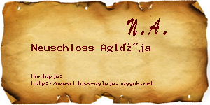 Neuschloss Aglája névjegykártya